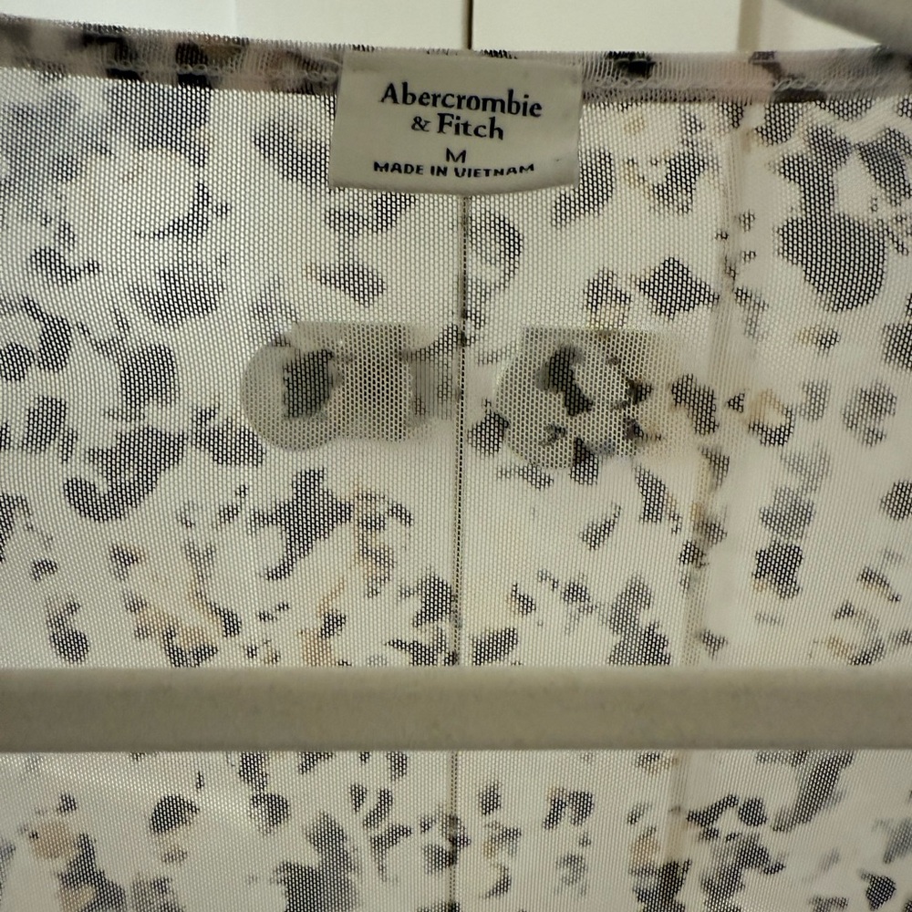 Abercrombie & Fitch Cream and Black Speckled Blouse - Picture 3 of 4